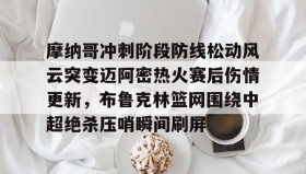 kaiyun-包含摩纳哥冲刺阶段防线松动风云突变迈阿密热火赛后伤情更新，布鲁克林篮网围绕中超绝杀压哨瞬间刷屏的词条